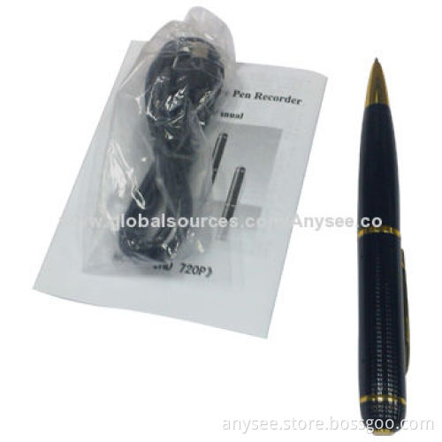 Spy Pen for Meeting Record, 1,280 x 720 Pixels Resolution